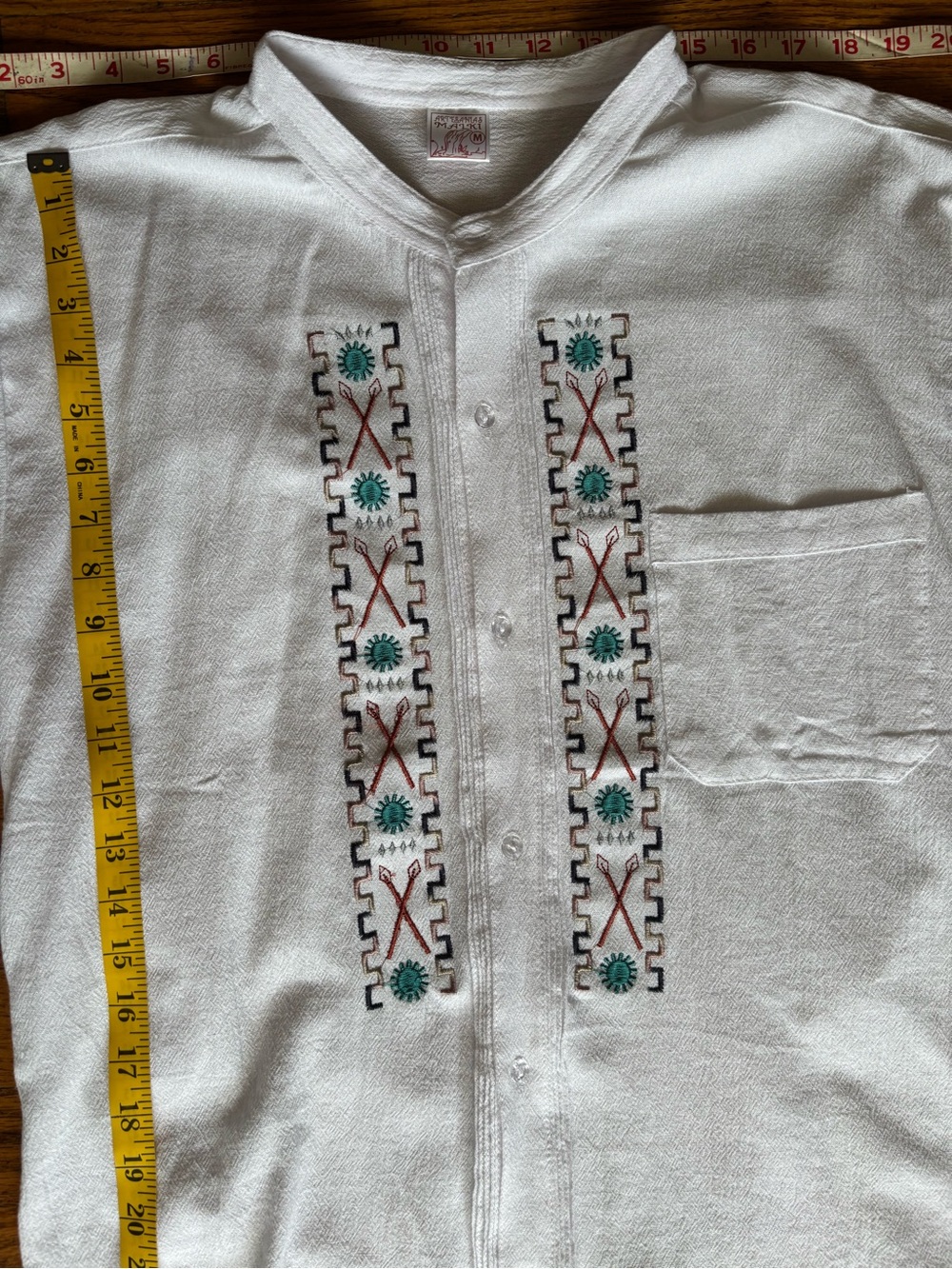 Cotton 100%High-quality guayabera shirt men’s size M made in Ecuador New - Picture 5 of 9
